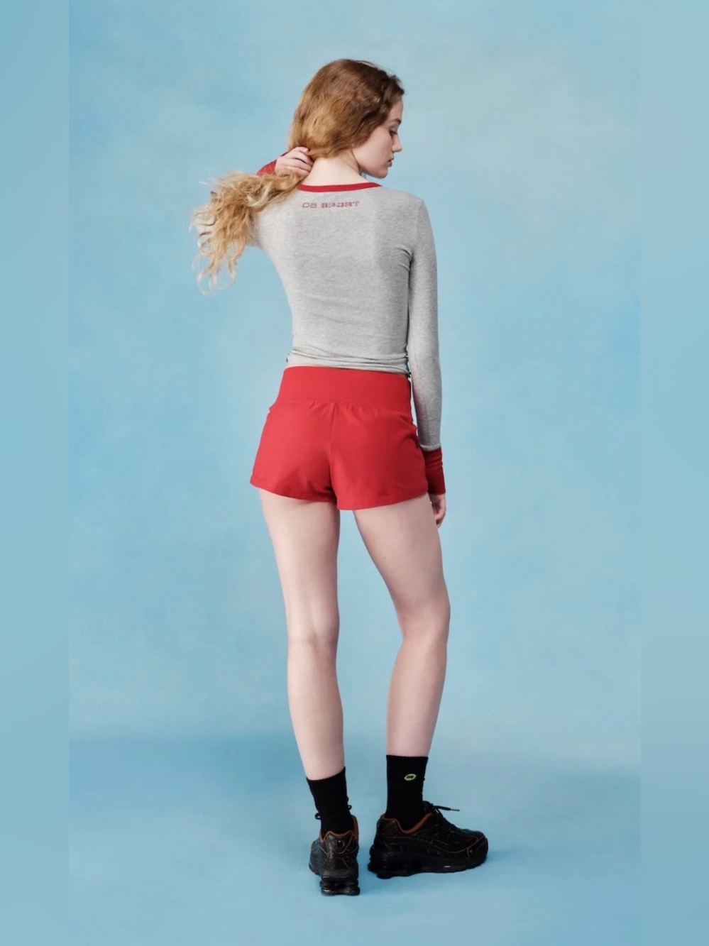 DAIRY BOY SPORT LOW RISE ERRAND SHORT IN CHERRY RED- SMALL